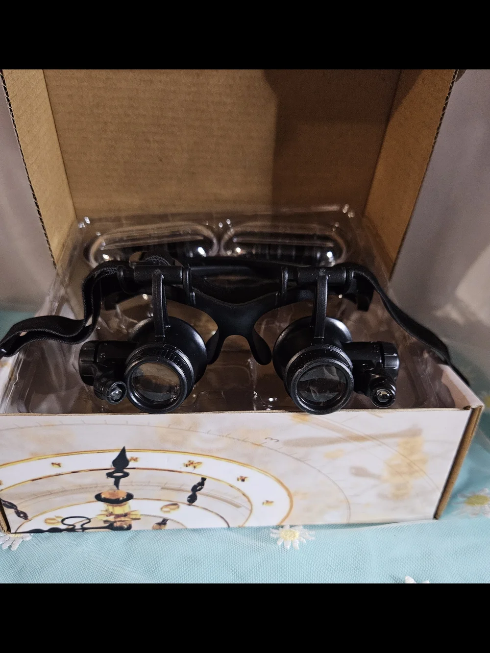 Upgraded Watch Repair Magnifier Headset with LED — Black